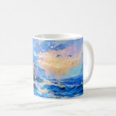 海辺の印象派ランプハウス - 海岸の芸術 コーヒーマグカップ (正面右)