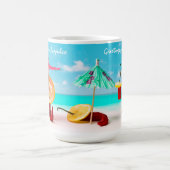 海辺の唐辛子おもしろい コーヒーマグカップ (中央)