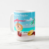 海辺の唐辛子おもしろい コーヒーマグカップ (正面左)