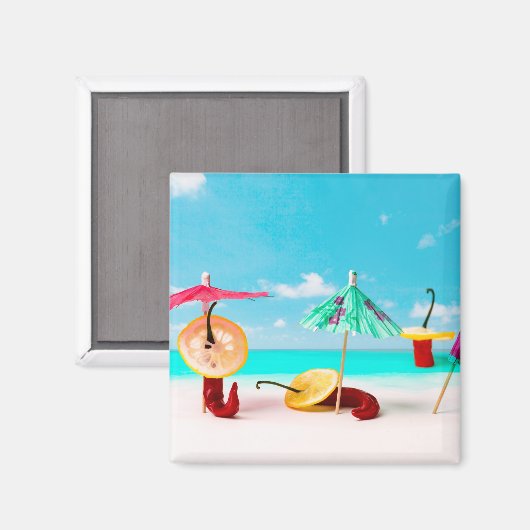 海辺の唐辛子 マグネット (正面/裏面)