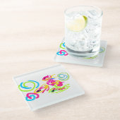 海辺の夏 ガラスコースター (アングル)