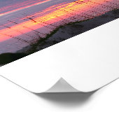 海辺の夕日 ポスター (角)