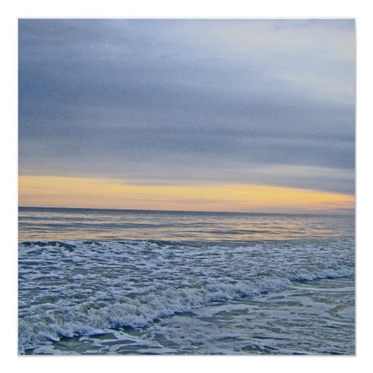 海辺の夕陽を眺めてリラックス ポスター (正面)