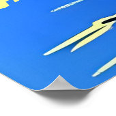 海辺の夢。帽子中国のをかぶった女の子。編集可能 ポスター (角)