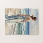 海辺の女性 ジグソーパズル (横)