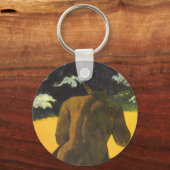 海辺の女 by ポール・ゴーガン, ヴィンテージ ファイン アート キーホルダー (正面)