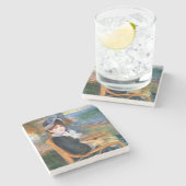 海辺の婦人(ピエール=オーギュスト・ルノアール) ストーンコースター (横)