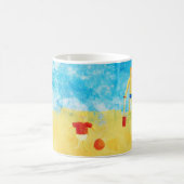 海辺の子供たち モダン コンテンポラリー アート コーヒーマグカップ (中央)