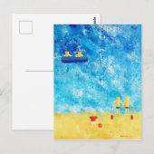 海辺の子供たち 現代アート絵画 ポストカード (正面/裏面)