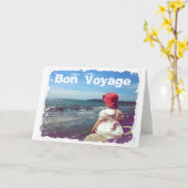 『海辺の少女』 カード (黄色い花)