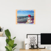 海辺の少女 ポスター (ホームオフィス)