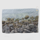 海辺の岩 ゴルフタオル (横)