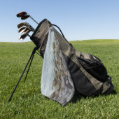 海辺の岩 ゴルフタオル (グリーン)