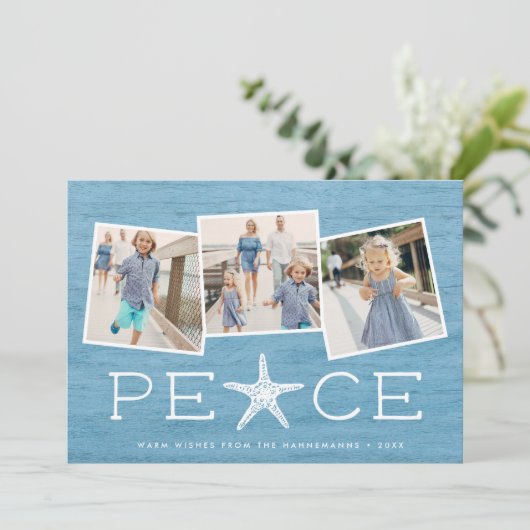 海辺の平和 |写真コラージュカード シーズンカード (スタンド正面)