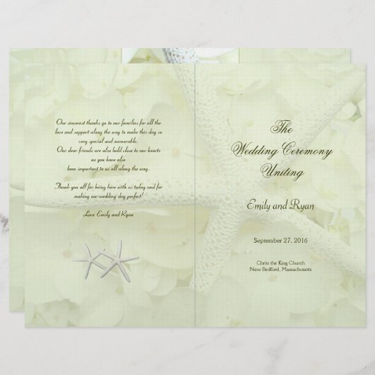 海辺の庭園折りヒトデ計画テンプレート (正面/裏面)