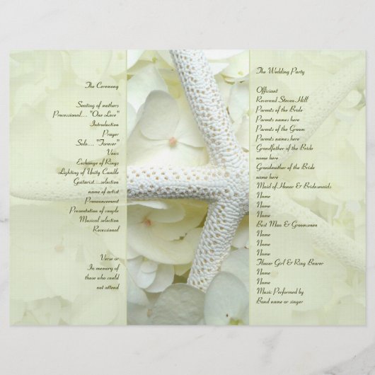 海辺の庭園折りヒトデ計画テンプレート (裏面)