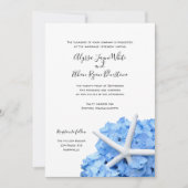 海辺の庭園 青いハイドランジア 結婚式招待状 招待状 (正面)