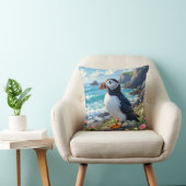 海辺の愛らしいニシハイイロペンギンのテーマ クッション (椅子)