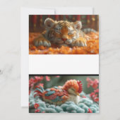 海辺の愛:放射ハートビーチ結婚式Invitati 招待状 (裏面)