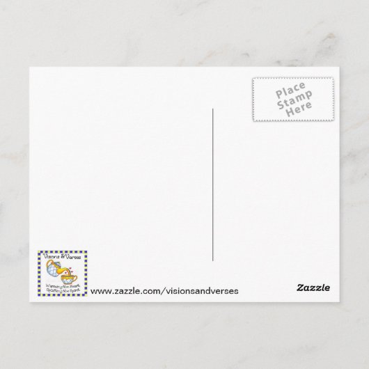 海辺の感動的賛美郵便カード ポストカード (裏面)