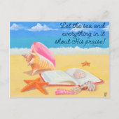 海辺の感動的賛美郵便カード ポストカード (正面)
