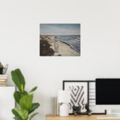 海辺の散歩。油のキャンバスヴィンテージ ポスター (ホームオフィス)