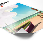 海辺の旅行ポスターThedlethorpe Lincolnshire。 フォトプリント (角)