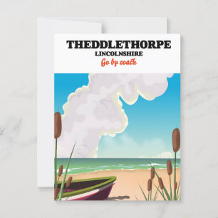 海辺の旅行ポスターThedlethorpe Lincolnshire。 ポストカード