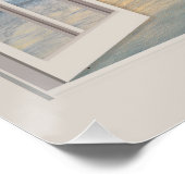 海辺の日の出が窓から ポスター (コーナー)