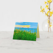 海辺の春の花 カード (黄色い花)