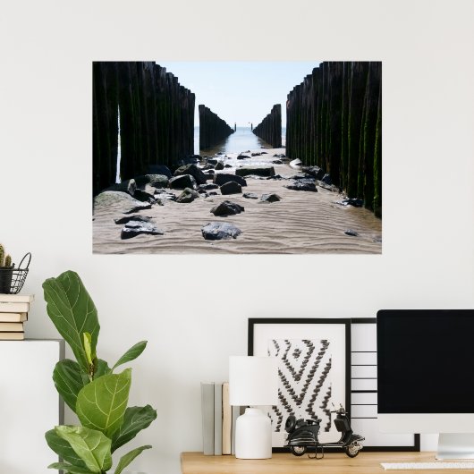 海辺の景色 – 海 ポスター (ホームオフィス)