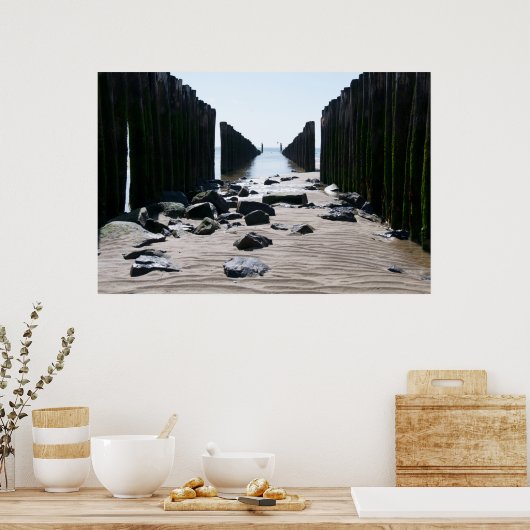 海辺の景色 – 海 ポスター (キッチン)