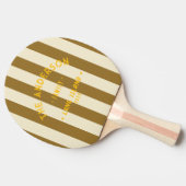 海辺の暖かい砂漠のストライピングと家族の名前 卓球ラケット (横)