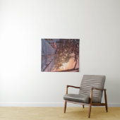 海辺の松林の冬の夕日 タペストリー (インサイチュ(横))