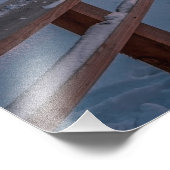 海辺の松林の冬の夕日 フォトプリント            (角)