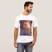海辺の松林の冬の夕日 Tシャツ (正面フル)