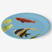 海辺の水中競技魚 ペーパープレート (アングル)