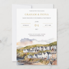 海辺の水彩招待状 招待状