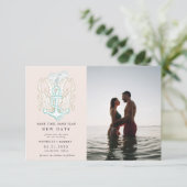 海辺の沿岸の写真日付の変更招待状 招待状 (スタンド正面)