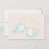 海辺の沿岸の写真日付の変更招待状 招待状 (裏面)