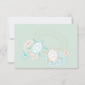 海辺の沿岸の写真日付の変更招待状 招待状 (裏面)