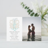 海辺の沿岸の写真日付の変更招待状 招待状 (スタンド正面)