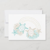 海辺の沿岸の写真日付の変更招待状 招待状 (裏面)