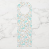 海辺の沿岸結婚ボトルハンガーラベル ボトルネックタグ (裏面)