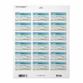 海辺の波エレガント油絵のアドレモダンス ラベル (フルシート)