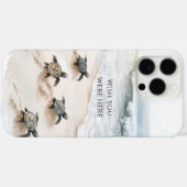 海辺の海岸のウミガメ Case-Mate iPhoneケース (裏面 (横))