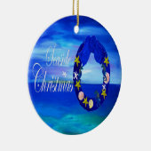 海辺の海岸沿いのクリスマスの飾り セラミックオーナメント (右)