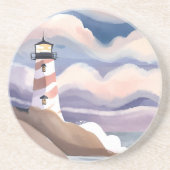 海辺の灯台 | 水彩画の海洋画 コースター (正面)