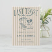 海辺の独身最後の会　ネイビー 招待状 (スタンド正面)