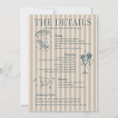 海辺の独身最後の会　ネイビー 招待状 (裏面)